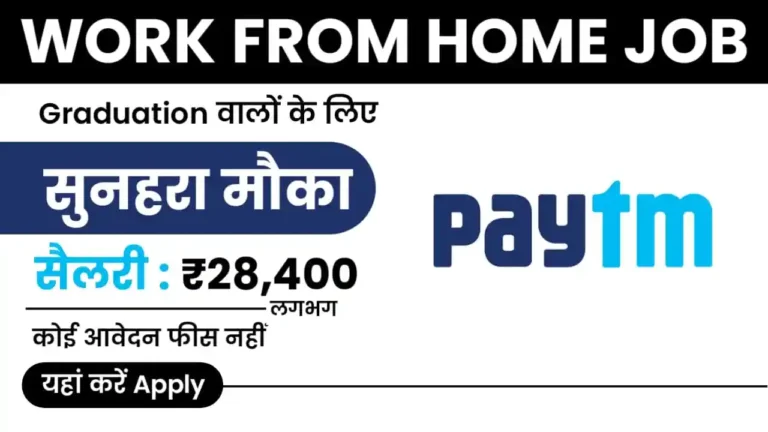 Paytm Work From Home Job