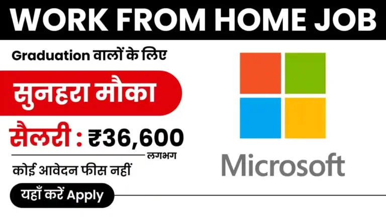 Microsoft Work From Home Job 2024