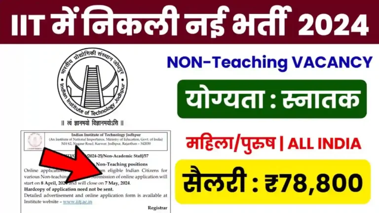 IIT Jodhpur Non-Teaching Recruitment 2024