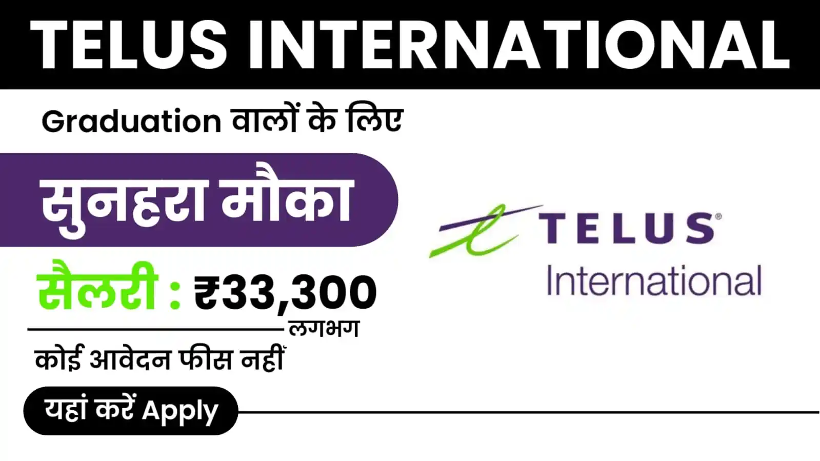 TELUS International Recruitment 2024